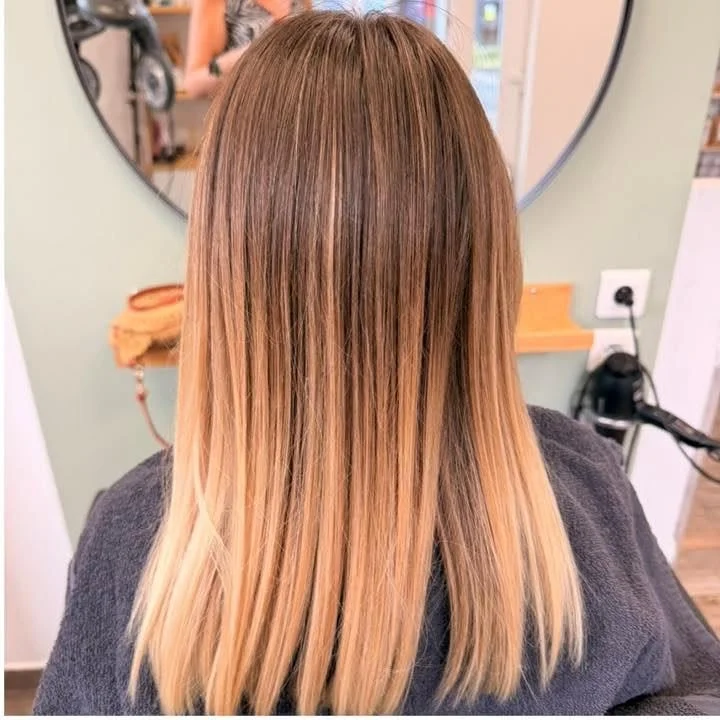 Balayage blond réalisé chez MLC Coiffure à Dunkerque
